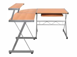 Clicnbuy Escritorio de esquina madera contrachapada marrón 132x112x99 cm Marru00f3n Clearance