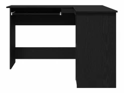 Clicnbuy Escritorio de Esquina Roble 120 x 140 x 75 cm Negro Discount