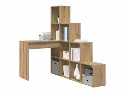 Clicnbuy Escritorio de Esquina Roble artisan 101.5 x 149.5 x 149.5 cm Marru00f3n Best