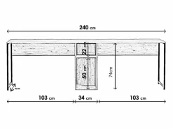 Escritorio de madera con nichos KILI^Concept-Usine Sale