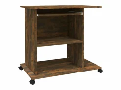 Escritorio de madera contrachapada roble ahumado 80x50x75 cm^Clicnbuy Discount