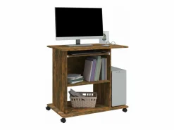 Escritorio de madera contrachapada roble ahumado 80x50x75 cm^Clicnbuy Discount