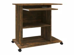 Escritorio de madera contrachapada roble ahumado 80x50x75 cm^Clicnbuy Discount