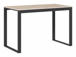Mesa De Ordenador|Escritorio de madera de ingeniería negro y roble 110x60x73 cm ES409733