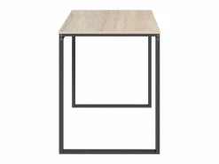 Mesa De Ordenador|Escritorio de madera de ingeniería negro y roble 110x60x73 cm ES409733