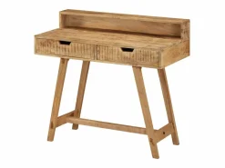 vidaxl Escritorio Tradicional|Escritorio de madera de mango rugosa 100x45x90 cm
