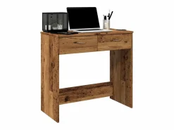 vidaxl Escritorio de madera ingeniería madera envejecida 80x40x75 cm Color natural claro Online