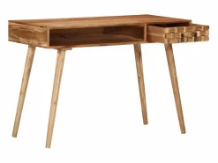 Escritorio de madera maciza de acacia 115x50x76 cm^Clicnbuy New