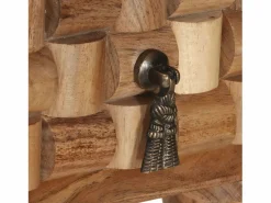 Escritorio de madera maciza de acacia 115x50x76 cm^Clicnbuy New