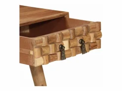 Escritorio de madera maciza de acacia 115x50x76 cm^Clicnbuy New