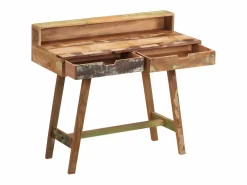 Clicnbuy Escritorio de madera maciza reciclada Multicolor Discount