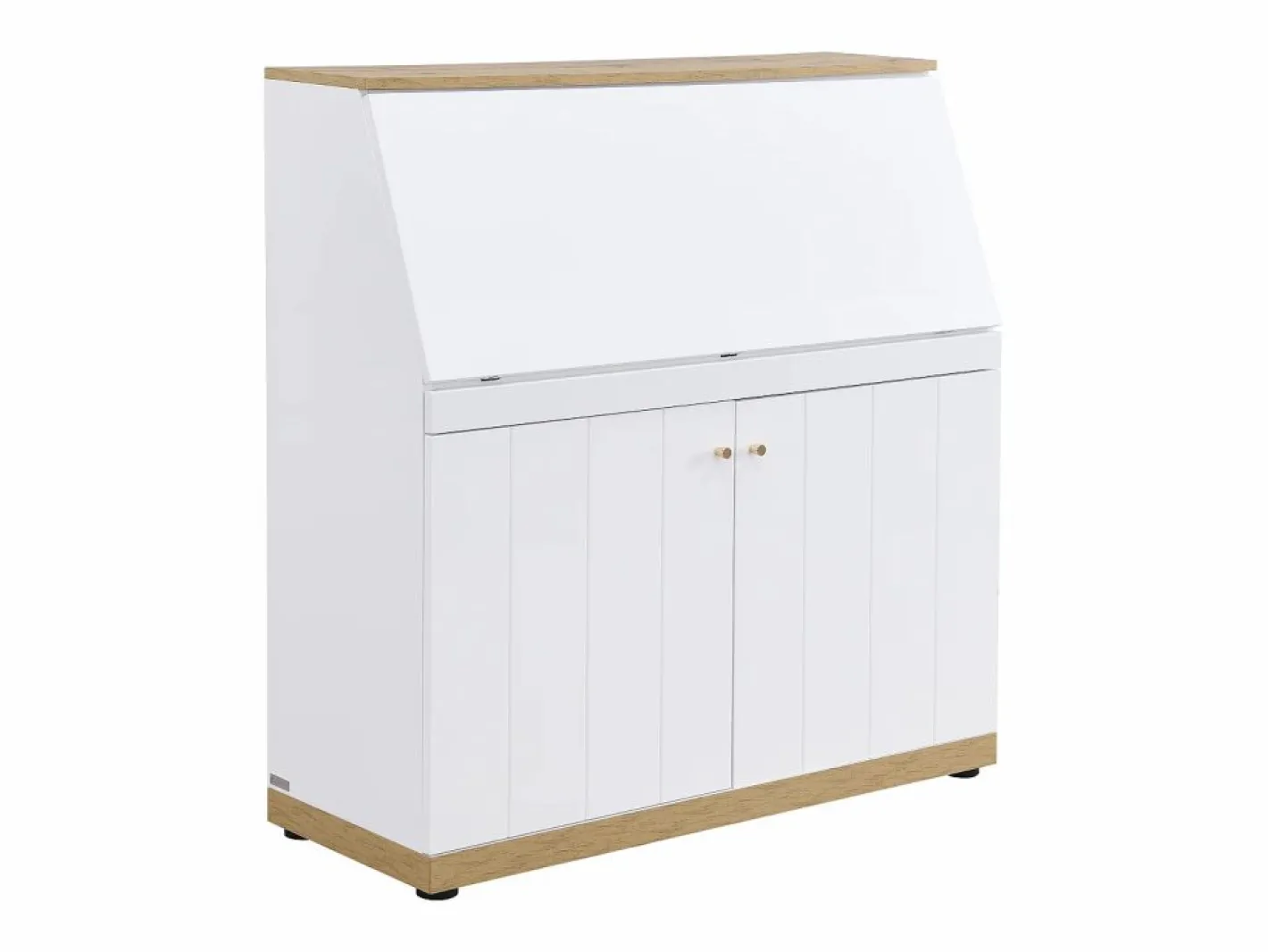 Escritorio de mdf color blanco y natural - DUTASI^Vente-unique Online