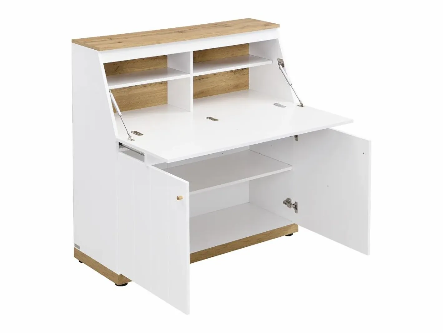 Escritorio de mdf color blanco y natural - DUTASI^Vente-unique Online