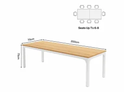 Tribesigns Mesa De Ordenador|Escritorio de oficina en casa para 2 personas, escritorio de computadora extra largo de 200 cm, estación de trabajo doble para oficina en casa