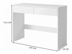 ESCRITORIO DE ORDENADOR MODERNO CON 2 CAJONES MESA DE TOALET 100 CM^ Sale