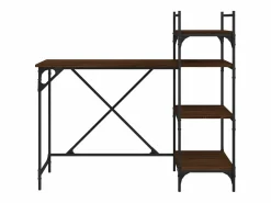 Escritorio de ordenador con estantes roble marrón 120x47x109 cm^Clicnbuy Best
