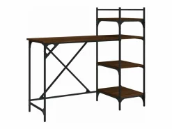 Escritorio de ordenador con estantes roble marrón 120x47x109 cm^Clicnbuy Best