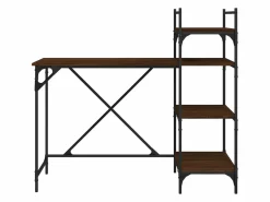 Escritorio de ordenador con estantes roble marrón 120x47x109 cm ES262100 Marru00f3n Sale