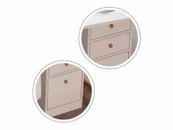Escritorio de ordenador para el hogar o la oficina con cajones s mesa de 100 cm loft estilo escandinavo Blanco Outlet