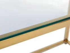 Escritorio design de cristal templado transparente y acero - CLOTILDE^Vente-unique Outlet