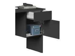 Escritorio Easy con 1 puerta y 1 cajón, color antracita mate, 110 x 50 x 75 cm Gris antracita Best