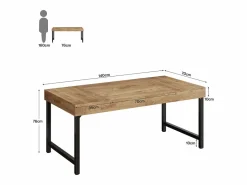 Tribesigns Escritorio ejecutivo industrial de 140 cm para oficina en casa, escritorio de computadora portátil rústico y sencillo Marru00f3n Discount