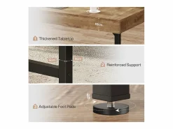 Tribesigns Escritorio ejecutivo industrial de 140 cm para oficina en casa, escritorio de computadora portátil rústico y sencillo Marru00f3n Discount
