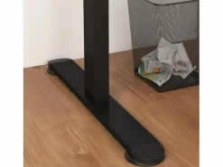 Escritorio eléctrico de pie y sentado, anticolisión y antisobrecalentamiento, paneles de MDF, (140x70x72-116 cm) Negro Best