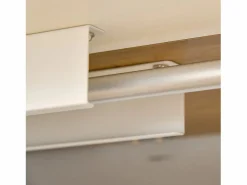 Escritorio eléctrico regulable en altura, estructura de metal, y madera natural (140x70x72-116cm)^ Sale