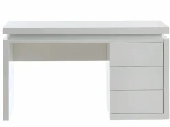 Vente-unique Escritorio Tradicional|Escritorio EMERSON - 3 cajones - MDF lacado - LEDs