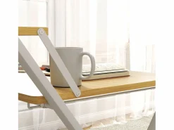 Homcom Escritorio Secreter|Escritorio Errol diseño plegable natural/ 82x86x66 cm