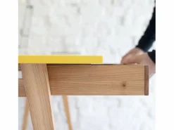 Escritorio Rinconero|Escritorio esquinero con cajón 115x85cm Luka Marrón | Patas de fresno | Lado derecho