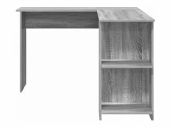 Clicnbuy Escritorio Rinconero|Escritorio Esquinero con Almacenamiento con estante Sonoma