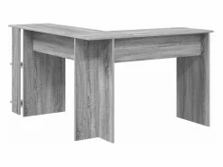 Clicnbuy Escritorio Rinconero|Escritorio Esquinero con Almacenamiento con estante Sonoma