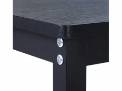 Escritorio esquinero de metal, regulable en altura, color , con estantes (168x120x75 cm) Negro Clearance