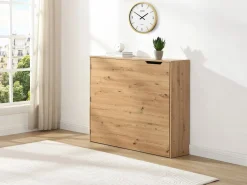 Vente-unique Escritorio esquinero plegable mdf color natural - RELIMY Color natural claro Discount