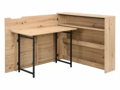 Vente-unique Escritorio esquinero plegable mdf color natural - RELIMY Color natural claro Discount