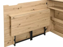 Vente-unique Escritorio esquinero plegable mdf color natural - RELIMY Color natural claro Discount