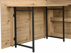 Vente-unique Escritorio esquinero plegable mdf color natural - RELIMY Color natural claro Discount