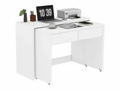 Escritorio extensible 110×40×78 cm - combinación flexible - con ruedas - certificado FSC -^ModernLuxe Sale