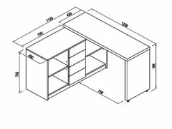 Escritorio extensible con tablero giratorio 360° en MDF natural y negro - PAVELO^Vente-unique Discount