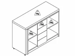 Escritorio extensible con tablero giratorio 360° en MDF natural y negro - PAVELO^Vente-unique Discount
