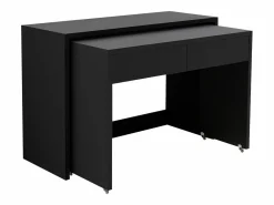 ModernLuxe Escritorio Rinconero|Escritorio extensible 110x40x78 cm - Escritorio + cómoda de cajones - Ruedas - Tablero robusto - Paneles de partículas -