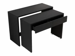 ModernLuxe Escritorio Rinconero|Escritorio extensible 110x40x78 cm - Escritorio + cómoda de cajones - Ruedas - Tablero robusto - Paneles de partículas -