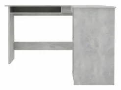 Escritorio forma de L contrachapada hormigón 120x140x75 cm^Clicnbuy