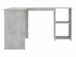 Escritorio forma de L contrachapada hormigón 120x140x75 cm^Clicnbuy