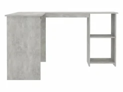 vidaxl Escritorio Rinconero|Escritorio forma de L contrachapada hormigón 120x140x75 cm