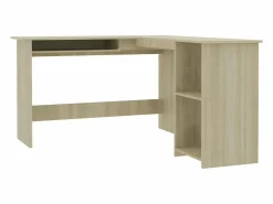 Escritorio forma de L madera contrachapada roble 120x140x75 cm^Clicnbuy New