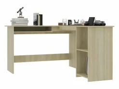Escritorio forma de L madera contrachapada roble 120x140x75 cm^Clicnbuy New