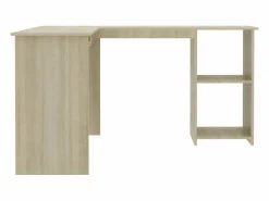 Escritorio forma de L madera contrachapada roble 120x140x75 cm^Clicnbuy New